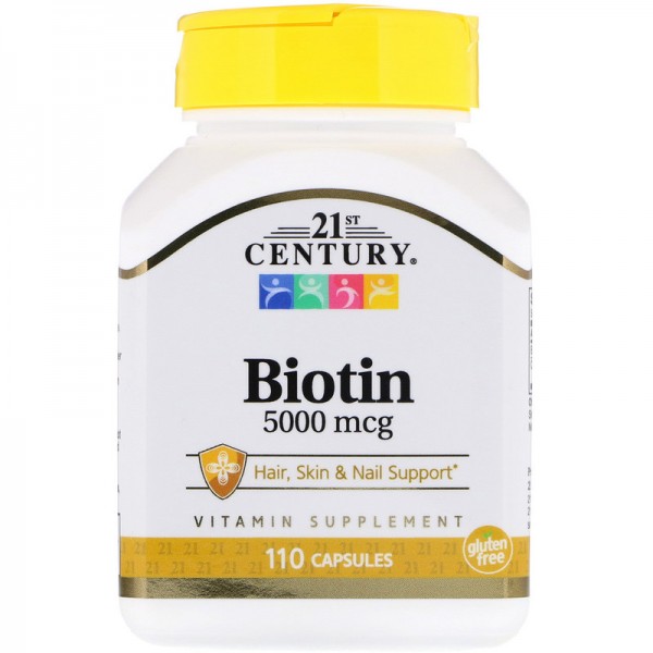 21st Century, Biotin, 5,000 mcg 110 капс..
